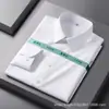 Camisa de Seda de Morera de Alta Gama para Hombre, de Manga Larga y Manga Corta, Ropa Formal de Negocios, Atuendo Profesional, Sin Planchar, Camisa de Hielo de Seda Modal con Caída