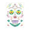 Pegatinas de Tatuaje Impermeables de Halloween, Pegatinas de Rostro de Muerte para Mascarada, Pegatinas de Tatuaje al por Mayor para Suministro Transfronterizo