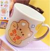Nueva Taza para Enjuague Bucal Estilo Nórdico Color Sólido Morandi Lujo Simple Taza para Cepillo de Dientes para Uso en Casa, Parejas, Estudiantes, Dormitorio E18