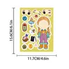 8 Piezas de Series de TV Americanas Transfronterizas Stranger Things Graffiti Rompecabezas Cambia-Cara Juego DIY Interactivo Padres e Hijos Pegatinas Decorativas Impermeables