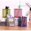 Porta Plumas Metálico Cilindro Porta Plumas Cuadrado Venta al por Mayor Cultura de Oficina Papelería de Estudio Porta Plumas Redondo de Colores Inserto para Plumas Caja de Almacenamiento para Escritorio