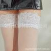Meias de Silicone Antiderrapantes Europeias e Americanas Populares Acima do Joelho para Mulheres, Meias Sexy de Renda Fishnet Altamente Elásticas para Mulheres Plus-Size