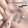Decoraciones para Uñas Color Rojo Rosa con Brillantes Diamantes K9, Sin Base, Diamantes Apilados Hechos a Mano, Arte de Uñas de Caramelo Colorido