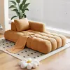 Estilo Crema Francesa Gato Felpa Esponja Chaise Chaise Sofá Individual Reclinable Sala de Estar Dormitorio Balcón Sofá Perezoso Madera