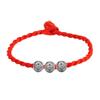 Editor de corda vermelha Yihua com contas giratórias prateadas pulseira do ano desta vida atacado pulseira feminina simples e elegante