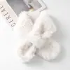 Bufanda Peluda de Estilo Coreano Nueva de Invierno para Mujer Imitación Pelo de Cordero Pelo Largo Color Sólido Bufanda Cruzada Dulce y de Moda Ropa de Abrigo