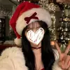 Gorro de Navidad, Lindo, Dulce y Genial Gorro, Gorro Cálido de Felpa de Invierno para Niñas, Gorro de Cabeza Navideño, Atmósfera para Tomar Fotos