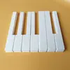 Teclado de piano branco couro branco couro branco sem lateral couro branco peça superior