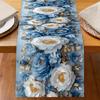 Camino de Mesa Estampado Estilo Pintura al Óleo Europea y Americana al por Mayor Transfronterizo, Mantel Floral Personalizado, Tapete de Mesa para el Hogar, Tapete de Mesa Resistente a Manchas y Aislante al Calor