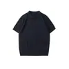 Ropa para Hombre Fengshe / Estilo Old Money Camiseta de Manga Corta Ropa de Punto para Hombre Jacquard Retro Japonés Camiseta con Cuello Campana Moderna