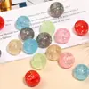 Novas contas de cristal cor platina furo reto contas redondas moda pó glitter resina com contas DIY corrente para celular banhado a UV contas soltas atacado