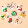 Decoração de Bolo de Natal 2025 Inserção Papai Noel Boneco de Neve Inserção Decoração de Sobremesa Véspera de Natal Cartão Inserção para Copo de Papel