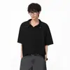 Camiseta Retro Americana Estilo Old Money Urbana Relajada Estampado de Serpiente Cuello Solapa para Hombres y Mujeres, Verano Color Sólido Cuello Polo Manga Corta
