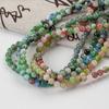 Jade natural verde azulado 4-12 mm cuentas redondas con halo alta calidad DIY pulsera hecha a mano collar material accesorios