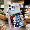 Funda de Teléfono de Dibujos Animados Linda de Kt Cat para Niñas, Adecuada para Apple 17Pm Funda con Espejo, Funda de Teléfono iPhone 16 con Espejo