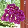 Orquídea Phalaenopsis Artificial, Phalaenopsis de 9 Hastes Estilo Europeu, Decoração de Cena de Casamento, Flor Phalaenopsis Artificial de Alta Qualidade