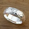 Anillos Clásicos de Exportación Europea y Americana, Anillos Florales de Estilo Unisex, Anillos Simples y Versátiles para Uso Diario al por Mayor