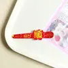 2026 Nuevo Modelo Rojo Chino Carácter de la Suerte Flor para Zapato Accesorios Texto Peculiar DIY Clip para el Cabello Pasador Decoración Materiales