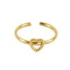 Fábrica de atacado transfronteiriço europeu e americano anel de aço inoxidável personalidade moda Coringa amor Xiangyun design feminino aço titânio 18K