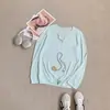 Camiseta de manga larga ligera, autoenfriable, con cuello en V simple, protección solar, casual, versátil, holgada, transpirable, top de moda
