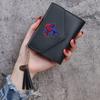 Bolsa para Monedas con Borla de Color Sólido de Spider-Man, Cartera Delgada, Cartera Corta, Portatarjetas de Estudiante, Cartera Corta con Múltiples Ranuras para Tarjetas