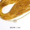 Cuerda para cordón mm2 de grosor hilo de oro oro cordón elástico plateado línea de tendón de vaca banda elástica cuerda elástica etiqueta colgante