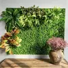 Parede de Plantas Parede de Fundo de Plantas Verdes Decoração de Parede Interna Varanda Cabeça de Porta Tridimensional Gramado Artificial Biônico