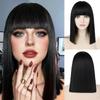 Perucas Bob de Cabelo Liso Curto para Comércio Exterior, Fibra Sintética, Realistas como Cabelo Humano, Mais Vendidas na Amazon, Exclusivamente para Mercados Estrangeiros, Fabricante