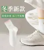 Meias Meias de Algodão Meias Femininas de Cano Médio Meias de Nylon Outono e Inverno Desodorantes Absorventes de Suor Meias Femininas Zhuji Primavera e Outono de Cano Alto Tendência