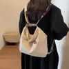 Bolsa de Veludo Transfronteiriça Nova de Grande Capacidade para Mulheres, Bolsa Tiracolo Retro, Bolsa Tote Versátil, Bolsa Multiuso