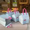Bolsa aislante para pastel de cuatro o seis pulgadas, bolsa de empaque para llevar, postre no tejido, portátil, de alto valor, bolsa aislante para catering para llevar