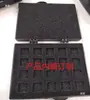 Caja de chips con ranura de plástico, silicona, cristal, BGA, componentes electrónicos aeroespaciales, IC, caja de embalaje de espuma antiestática