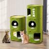 Villa de Escalada para Gatos Enclosed de Dos Capas Engrosada Universal de Cuatro Estaciones Nido para Gatos Transfronterizo Nido de Gato Integrado de Fieltro Casa para Gatos Cálida de Tres Capas