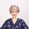Gorro de enfermera estampado, gorro de quirófano de algodón puro, combinado con uniforme de enfermera floral, gorro de trabajo médico, gorro a prueba de aceite de comercio exterior