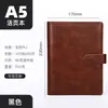 Cuaderno de Negocios A5 Bloc de Notas de Trabajo Estudiante Universitario Diario Simple Pequeño Fresco con Hebilla Libro de Registro de Cuero