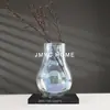 Mesa de Centro Simples de Vidro para Sala de Estar Arranjo de Flores Ornamento Modelo Quarto Restaurante Bar Tampo de Mesa Vaso de Flores Secas Decoração Suave