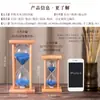 Adornos de escritorio creativos de reloj de arena retro con temporizador de reloj de arena de madera maciza de 5/10/15/30 minutos