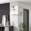 Reloj de pared de doble cara para sala de estar, reloj de esquina de panda de moda, nuevo calendario perpetuo, reloj con pantalla electrónica, reloj de esquina, reloj con pantalla digital
