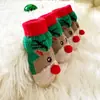 Calcetines Navideños para Mascotas Anti-Suciedad Antideslizantes Cálidos Cubierta Protectora para Cuatro Patas Oso Bichón Rodilleras Gatito Calcetines para Perro