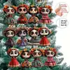 Figura de Gato Catrina Acrílica Plana Mexicana Ornamento Estilo 2D82D Único Acrílico Plano Design Simples