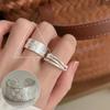 Anillo Ancho Mate Estilo Minimalista Fresco para Mujer, Diseño de Moda, Anillo Abierto Exquisito y Versátil, Anillo para Dedo Índice