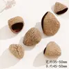 Cascabel de Concha de Fruta con Cadena de Semillas Retro Naturales que Cumplen Deseos Llavero de Semilla de Bodhi Colgante de Estilo Étnico Tejido a Mano para Bricolaje