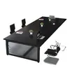 Mesa de conferência, mesa longa, bancada retangular moderna minimalista, mesa de treinamento de recepção para sala de conferência pequena, mesa de escritório longa