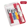 Cortauñas Angulado Estilo Alemán Transfronterizo Set de Herramientas de Manicura de 10 Piezas Lima de Uñas Plegable Portátil de Gama Alta Set Personalizado de Cortauñas
