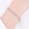 Prata de lei maciça S925, 26 pedras principais, cravação vazia de 4,2 mm, pulseira de diamante DIY com design de diamantes empilhados de alta qualidade