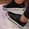 Estación Independiente Amazon wish 2020 Temporada Explosiones Moda de Primavera Pedrería Lentejuelas Talla Grande Zapatos de Mujer Planos con Cordones