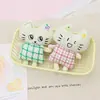 Broche de Gato Dulce Estilo Nuevo, Pin de Animal Lindo, Accesorio de Ropa para Gato de Tela a Cuadros Estilo Coreano