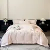 Juego de ropa de cama de cuatro piezas de algodón para otoño e invierno, sábana de cama de algodón puro, funda de edredón de algodón de fibra larga 100%, juego de ropa de cama de tres piezas para estudiantes 4