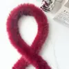 Ribete de Piel Sintética de Zorro Cuello de Piel para Chaqueta de Plumas Universal Tira Decorativa para Ropa Accesorios de Ropa de Piel Borde de Piel