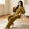 Pijama Térmico de Terciopelo para Mujer Otoño/Invierno 2026, Ropa de Casa, Cárdigan de Cuello Redondo, Manga Larga, Pantalón Largo, Cálido y Cómodo, Se Puede Usar Afuera